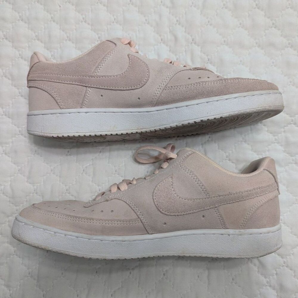 Nike Court Vision Low Womens 9.5 Orange Pearl White Sneakers Shoes